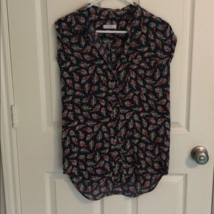 Tunic shirt with floral design